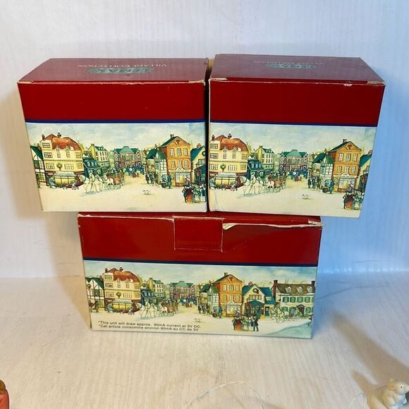 Lemax Village Collection Poly Resin Accessories 90s Lighted Bridge Snow Bunny - Picture 8 of 11